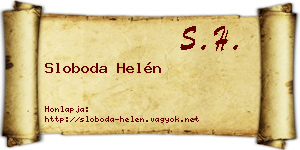 Sloboda Helén névjegykártya